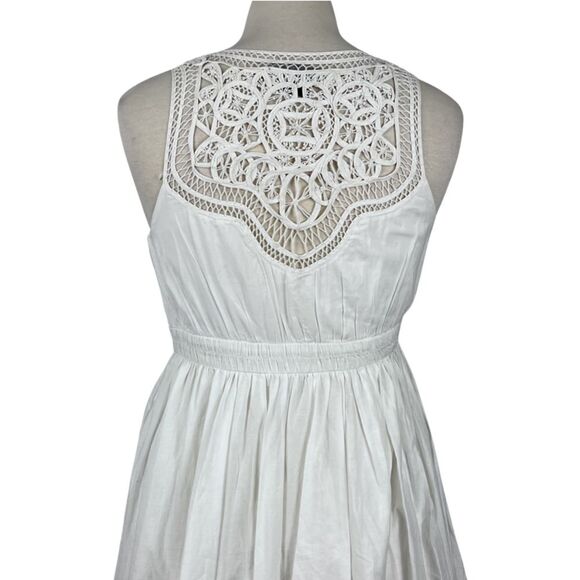French Connection Lace Cotton A-line dress in White Size 4 - Picture 12 of 16